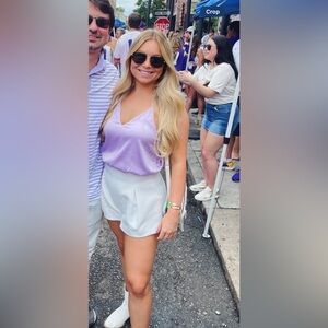 by the way. Light Purple Bodysuit